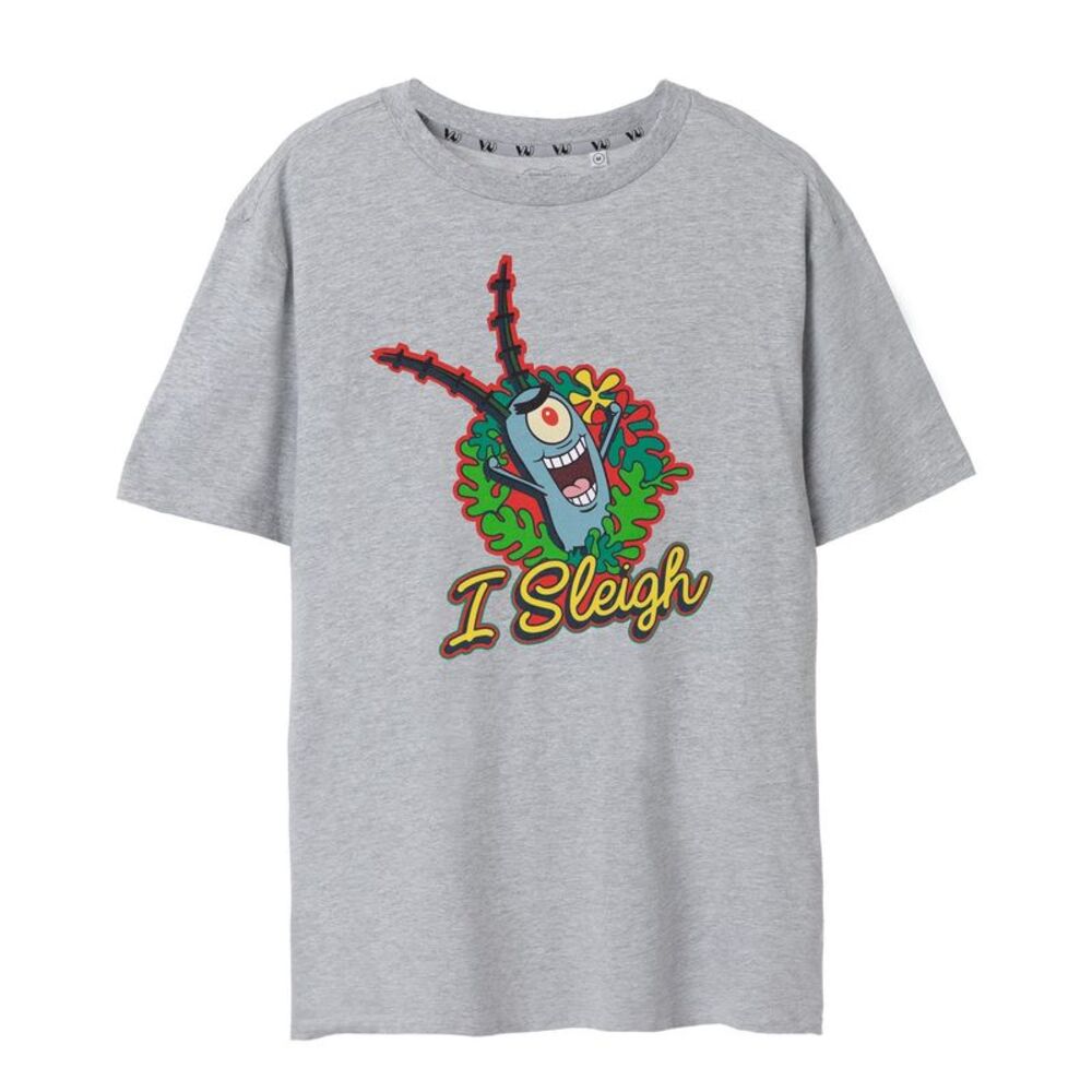 SpongeBob SquarePants Womens/Ladies I Sleigh Marl T-Shirt / Grey Marl